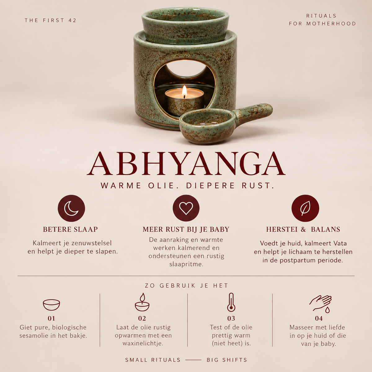 Abhyanga olie verwarmer | Voor mama & baby